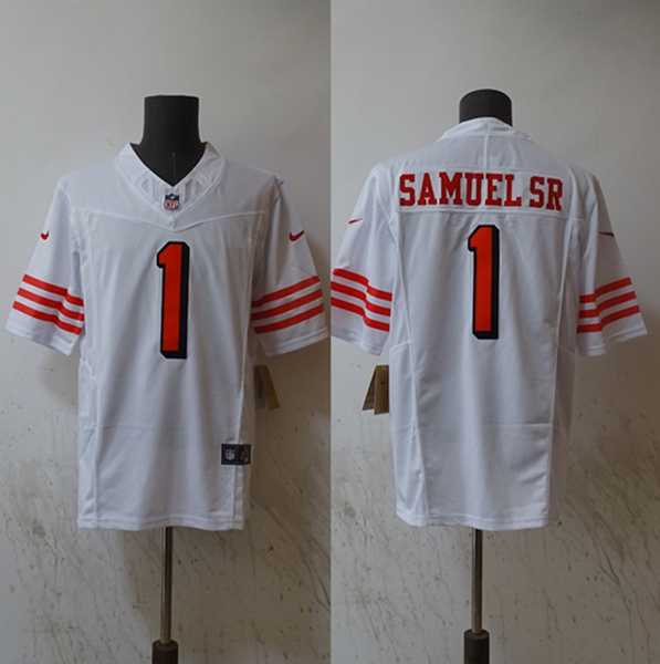 Mens San Francisco 49ers #1 Deebo Samuel Black Vapor Untouchable Limited Football Stitched Jersey